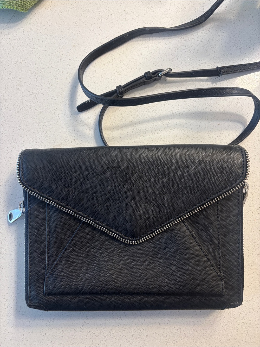 Rebecca Minkoff Zippered Black Silver Purse